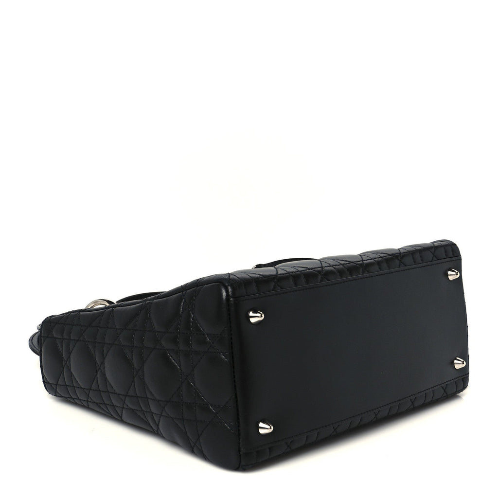 Christian Dior Lambskin Cannage Medium Lady Dior Black