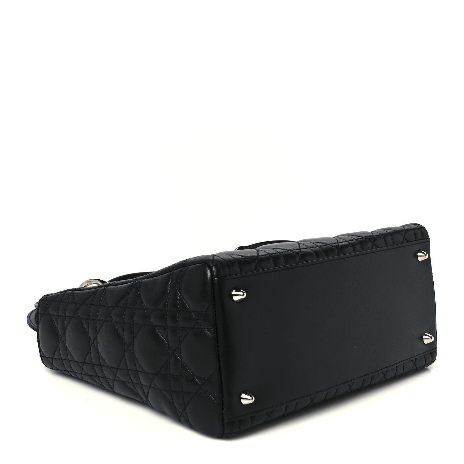 Christian Dior Lambskin Cannage Medium Lady Dior Black
