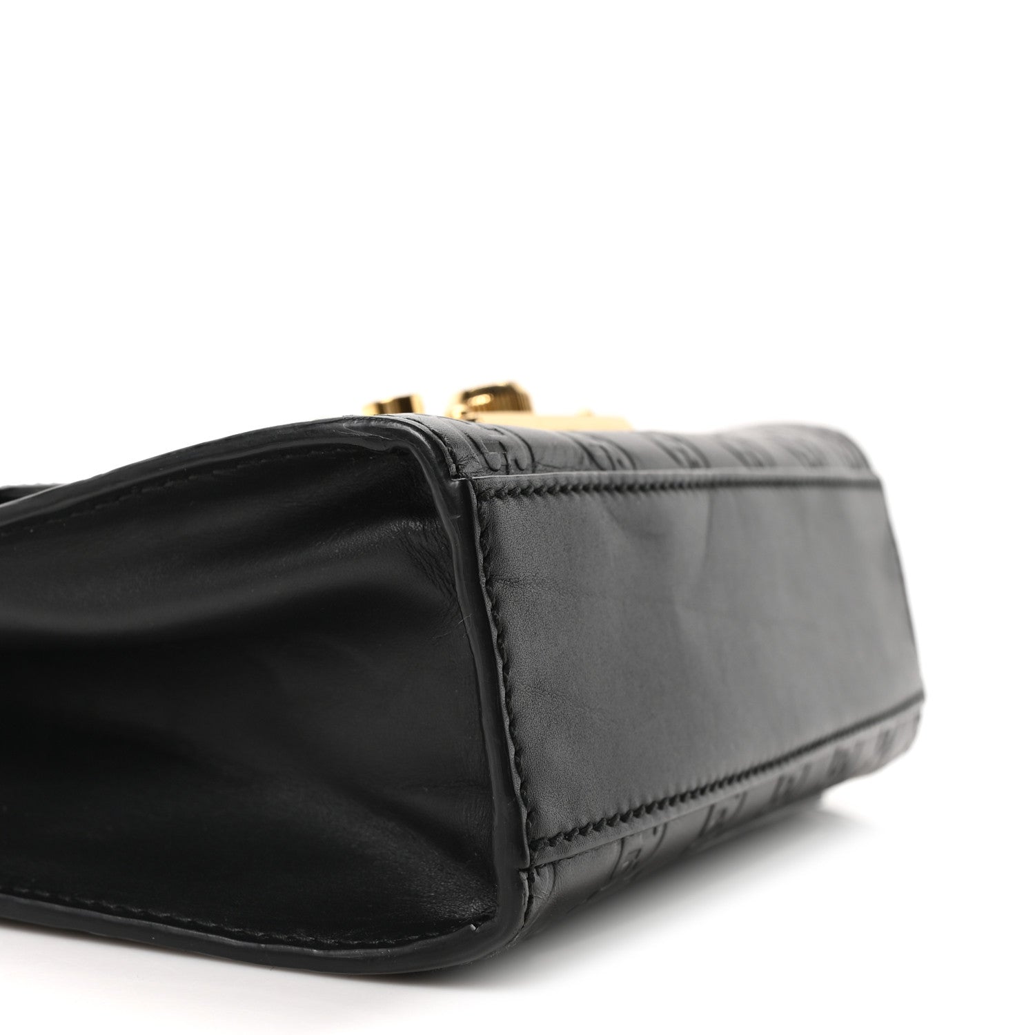 Gucci Guccissima Small Padlock Shoulder Bag Black