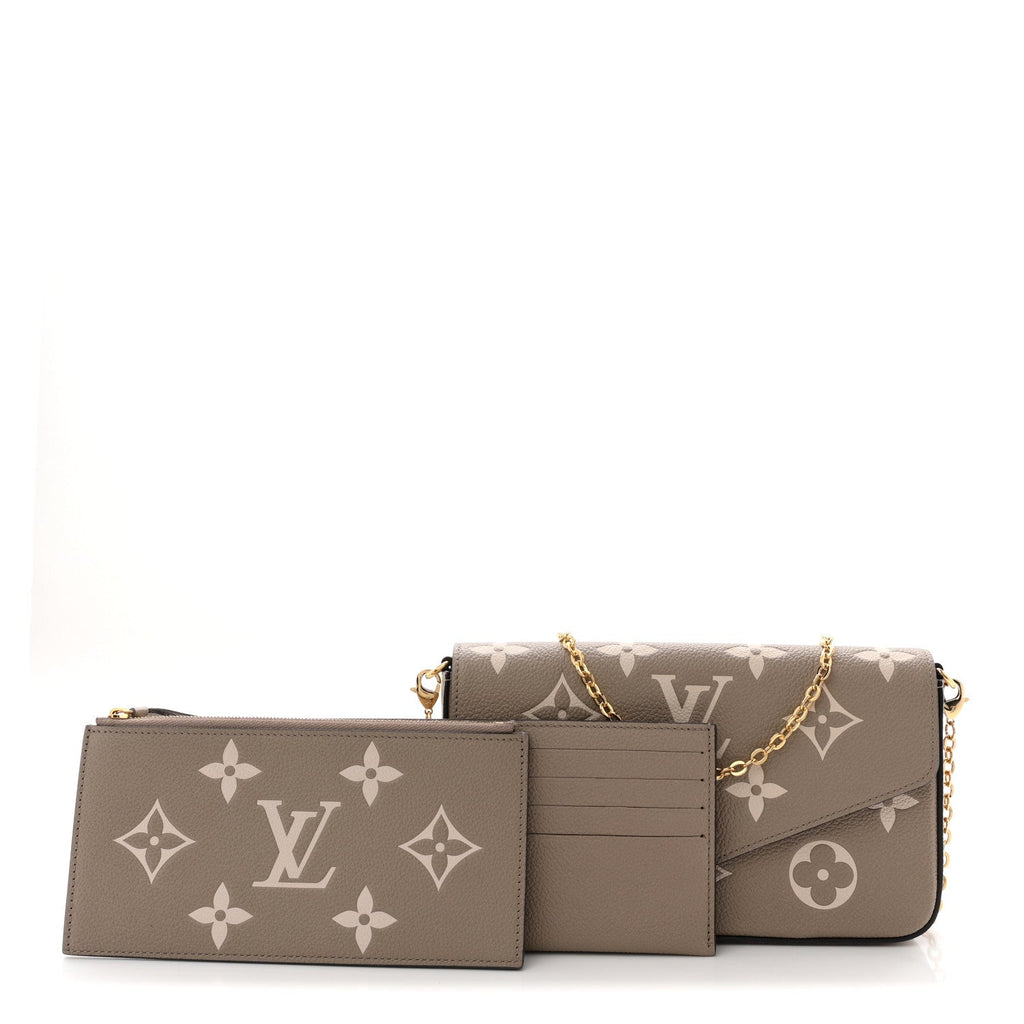 Louis Vuitton Empreinte Monogram Giant Felicie Pochette Tourterelle Creme