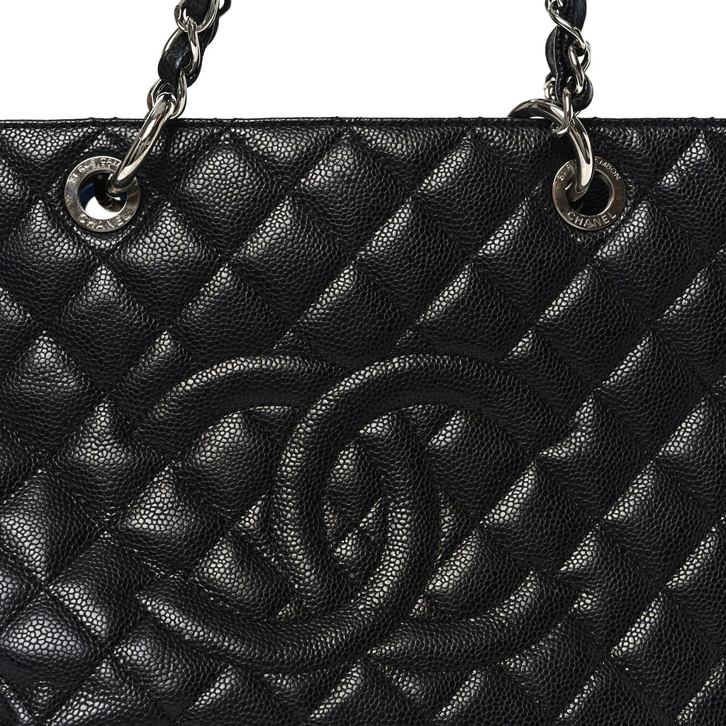 Chanel Caviar Quilted XL Grand Shopping Tote GST Black
