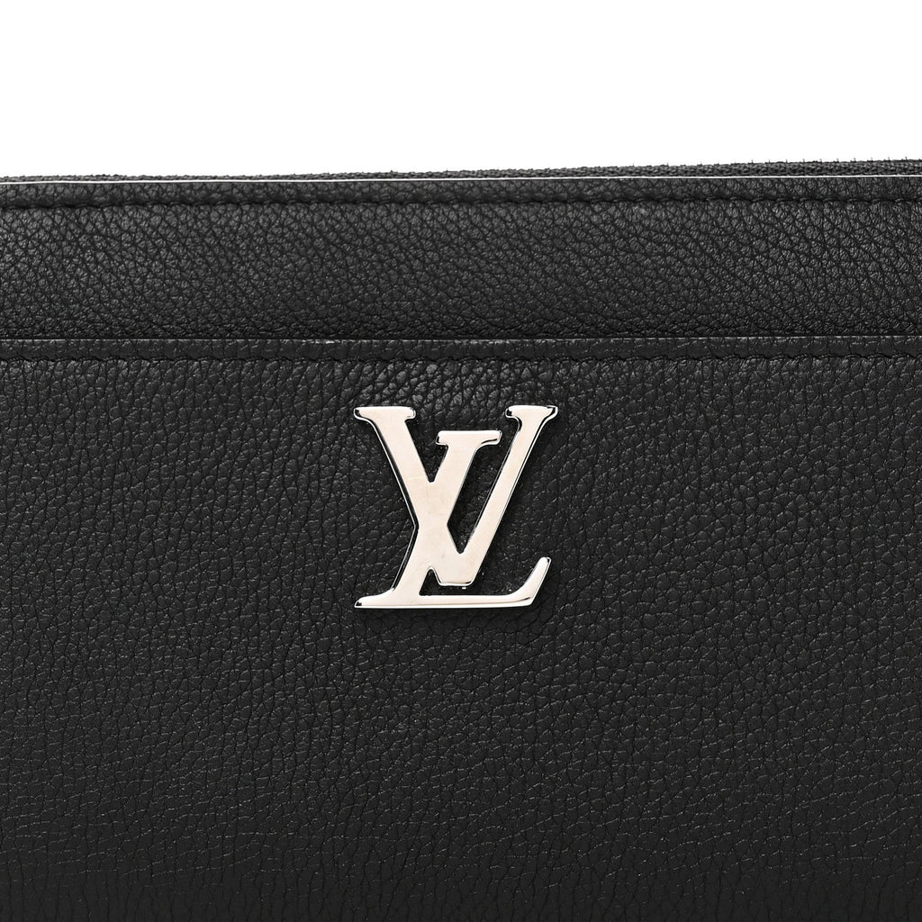 Louis Vuitton Calfskin Zippy Lockme Wallet Black