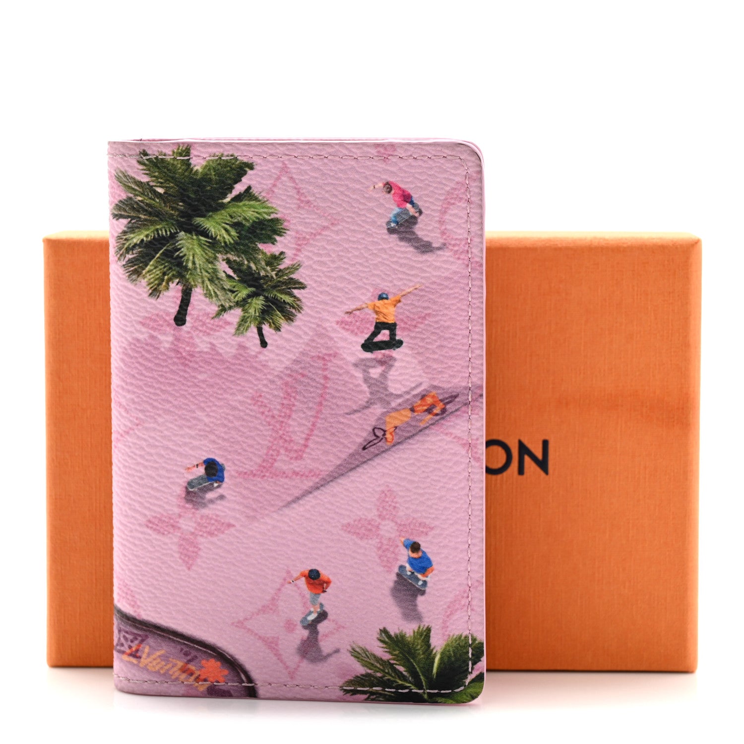 Louis Vuitton Monogram Sports Pocket Organizer Skateboard Pink
