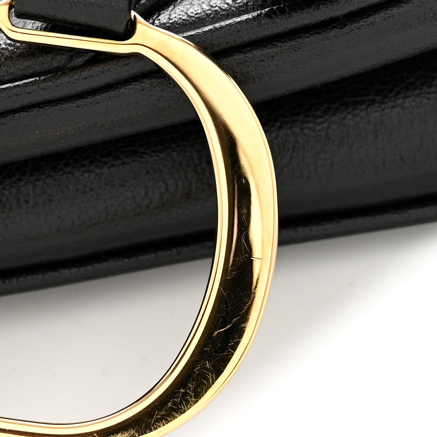 Christian Dior Shiny Goatskin  Saddle Bag Black