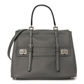 Prada Saffiano Cuir Convertible Top Handle Tote Marmo