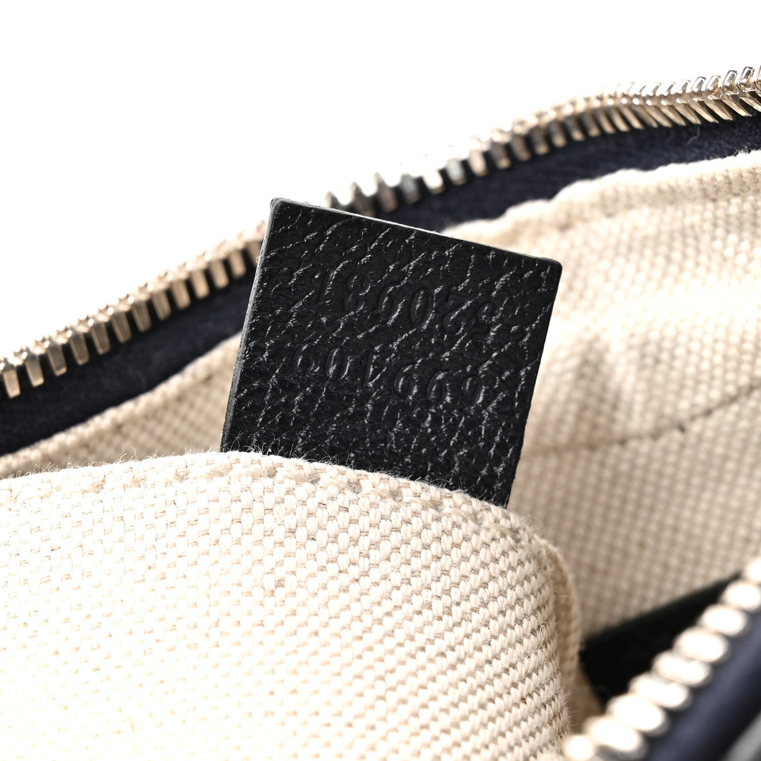 Gucci GG Supreme Monogram Textured Calfskin Web Small Attache Shoulder Bag Beige Blue