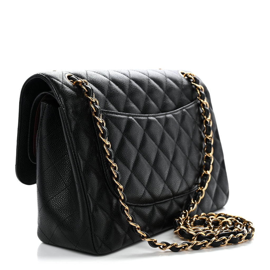 Chanel Caviar Quilted Jumbo Double Flap Black