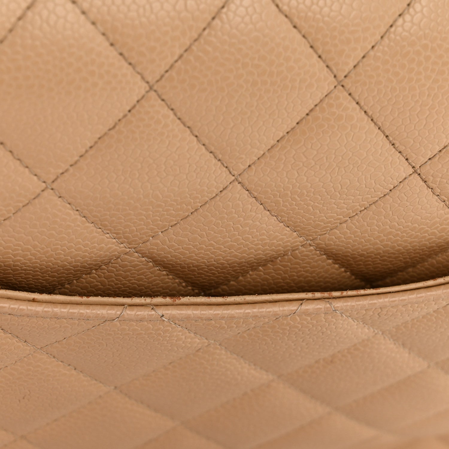 Chanel Caviar Quilted Jumbo Double Flap Beige Clair