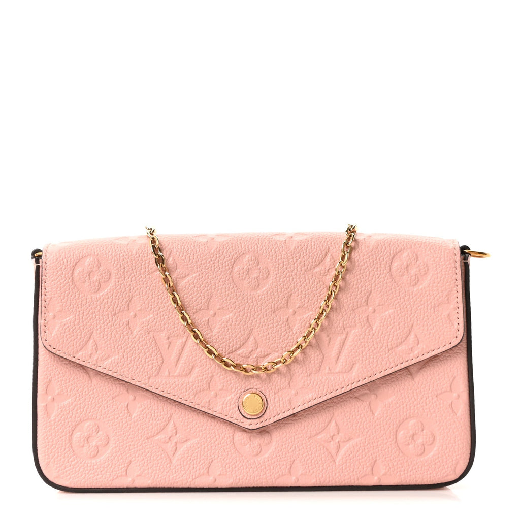 Louis Vuitton Empreinte Pochette Felicie Chain Wallet Rose Poudre