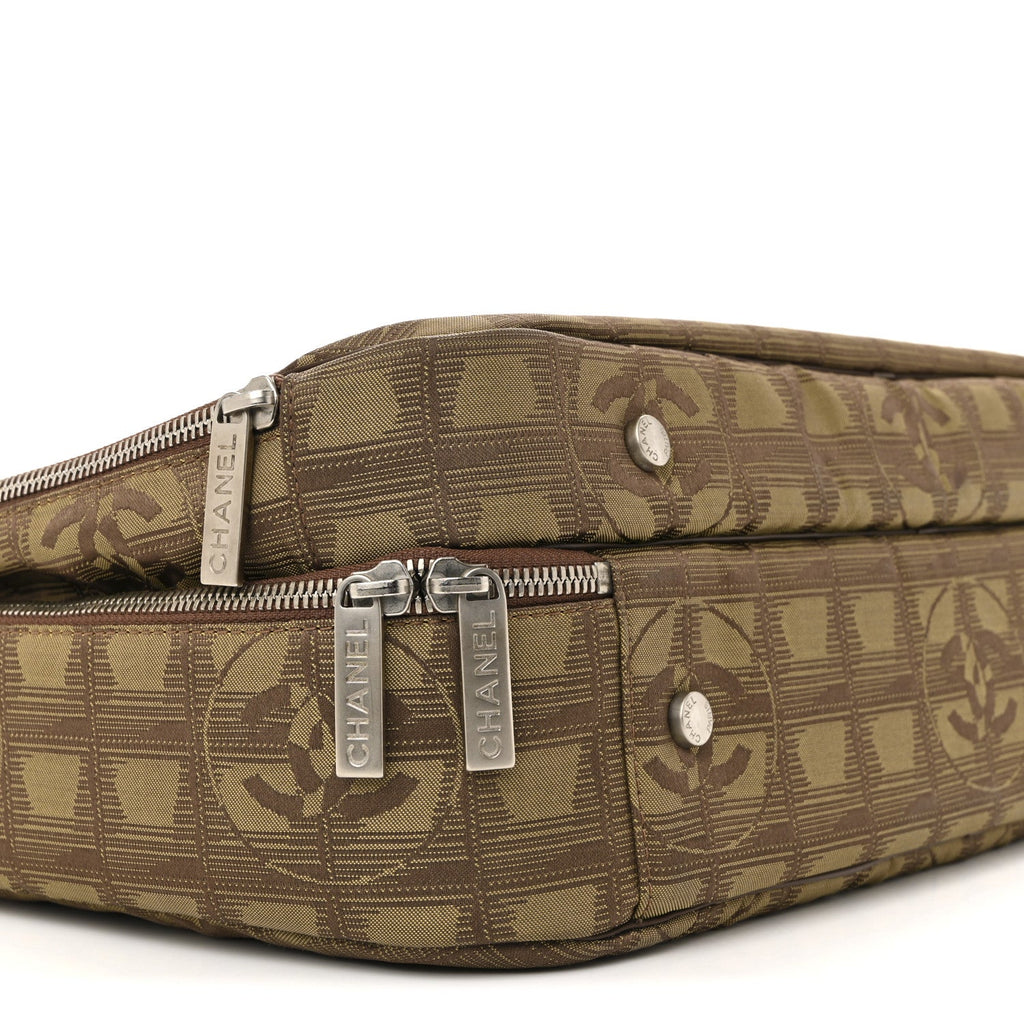 Chanel Nylon Travel Laptop Briefcase Khaki