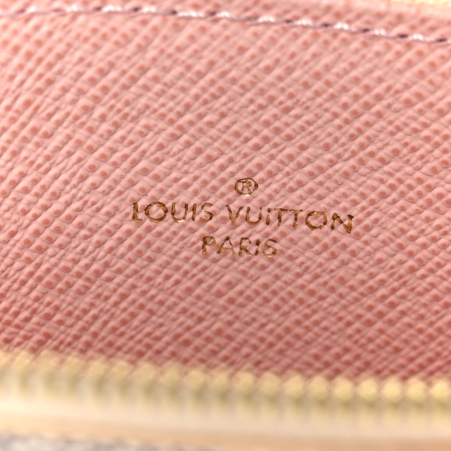Louis Vuitton Damier Azur Pochette Felicie Chain Wallet Rose Ballerine