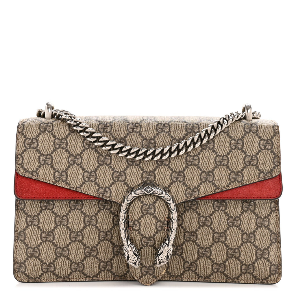 Gucci GG Supreme Monogram Small Dionysus Shoulder Bag Red