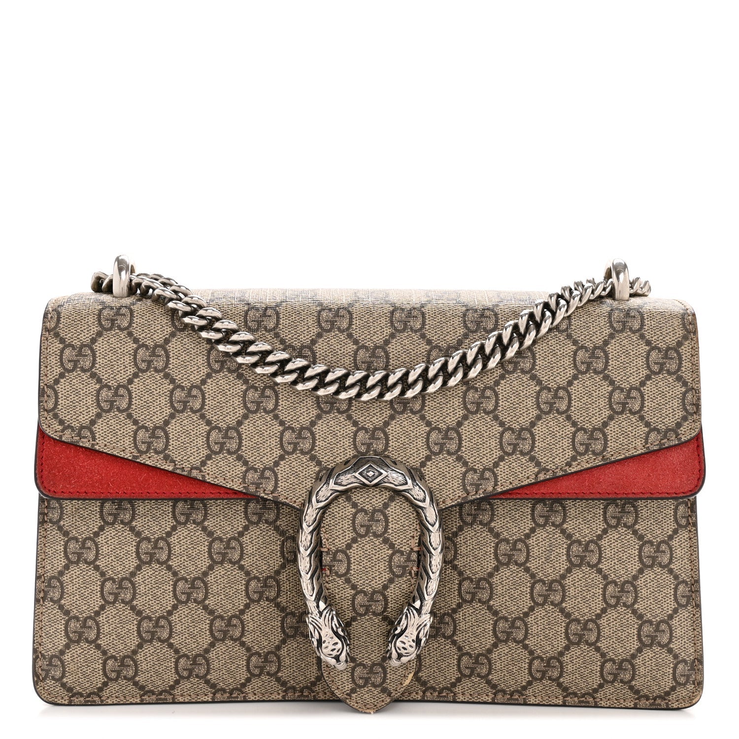 Gucci GG Supreme Monogram Small Dionysus Shoulder Bag Red