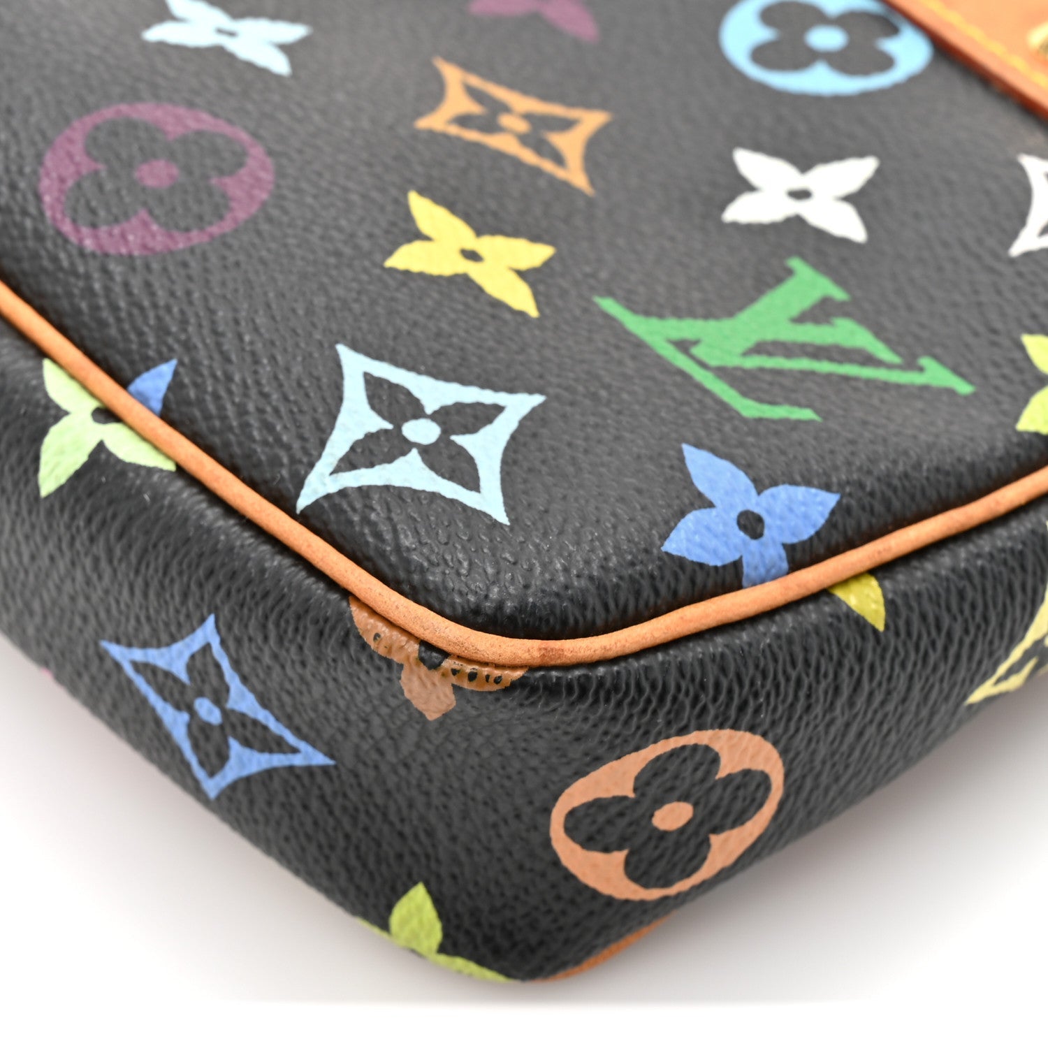 Louis Vuitton Monogram Multicolor Pochette Accessories Black