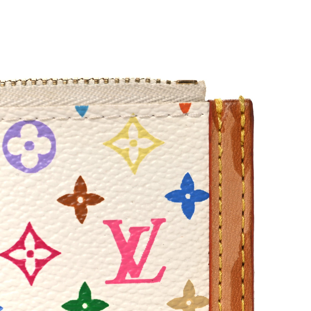 Louis Vuitton Monogram Multicolor Key Pouch White