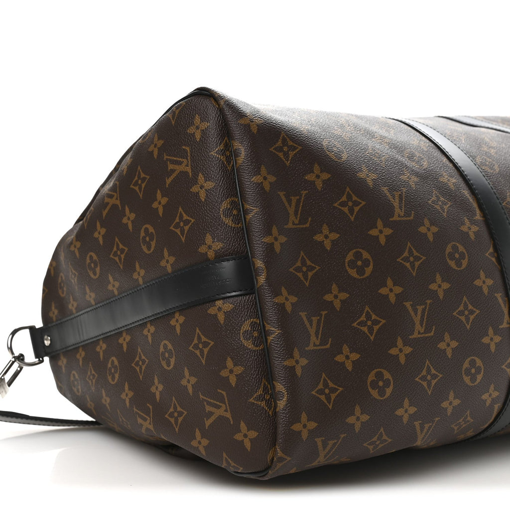 Louis Vuitton Monogram Macassar Keepall Bandouliere 55