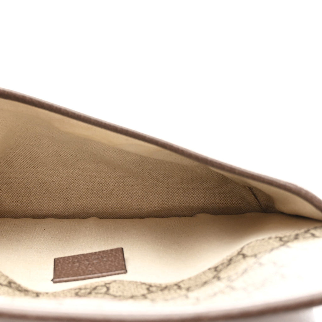 Gucci GG Supreme Monogram Neo Vintage Web Belt Bag Brown