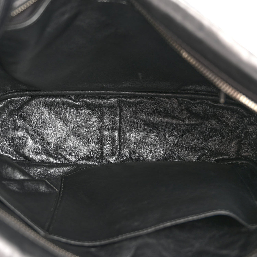 Chanel Metallic Aged Calfskin Quilted Large Reissue Camera Case Silver