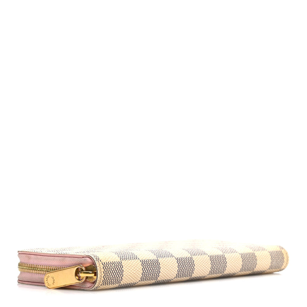 Louis Vuitton Damier Azur Zippy Wallet Rose Ballerine