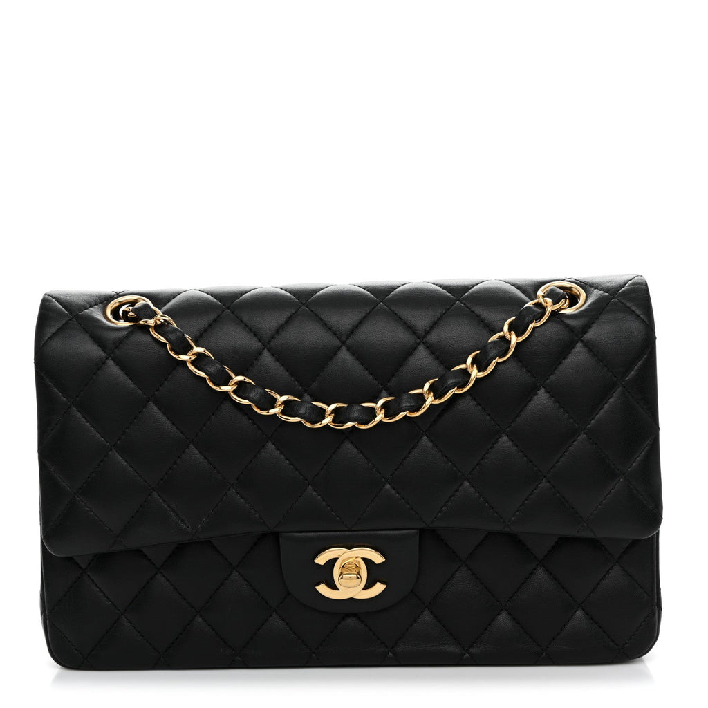 Chanel Lambskin Quilted Medium Double Flap Black