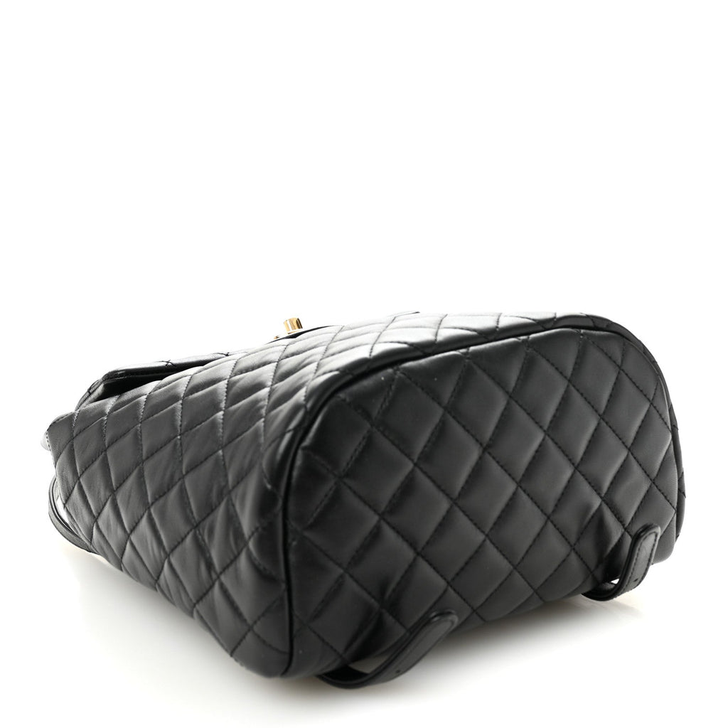 Chanel Lambskin Quilted Small Urban Spirit Backpack Black