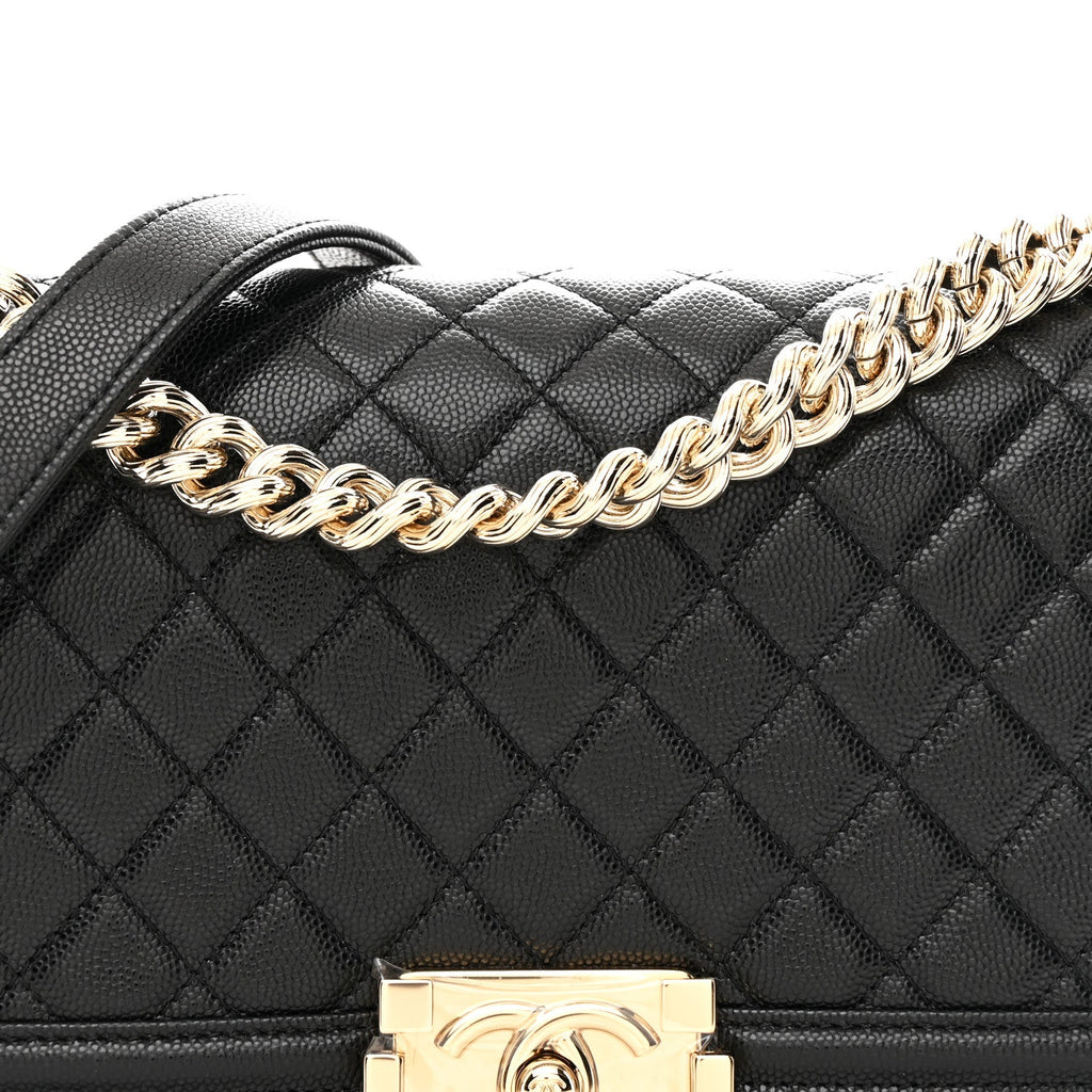 Chanel Caviar Quilted Medium Boy Flap Black