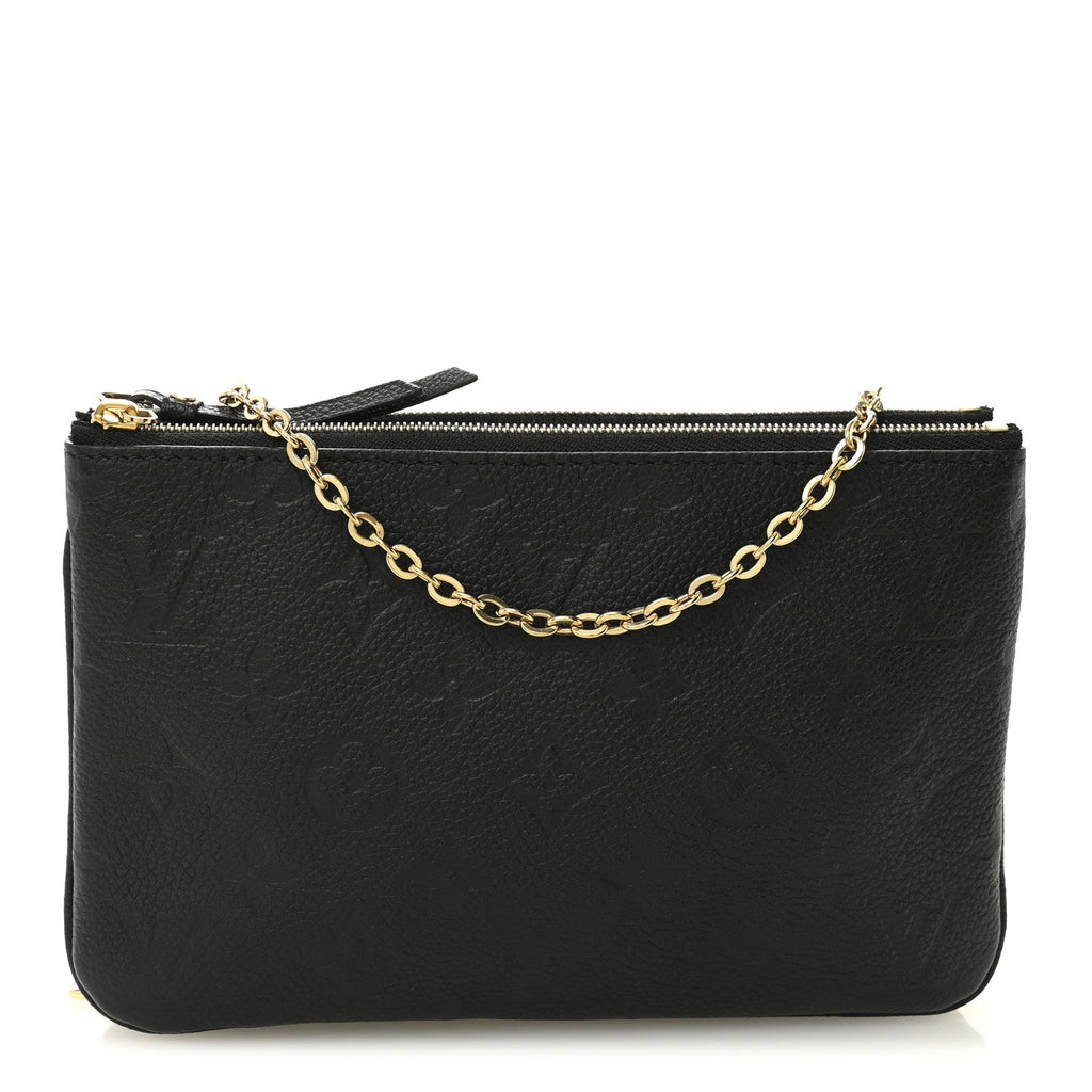 Louis Vuitton Empreinte Double Zip Pochette Black