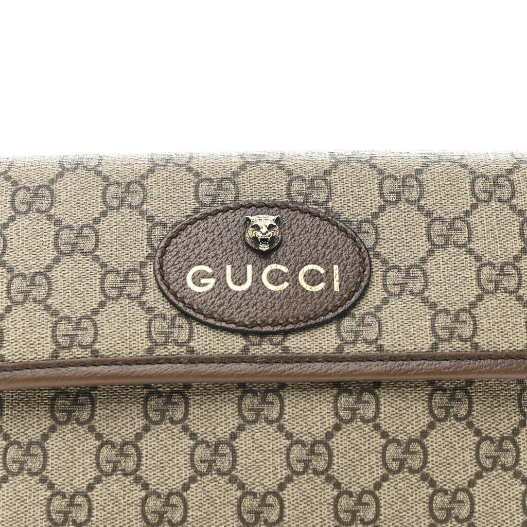 Gucci GG Supreme Monogram Neo Vintage Web Belt Bag Brown
