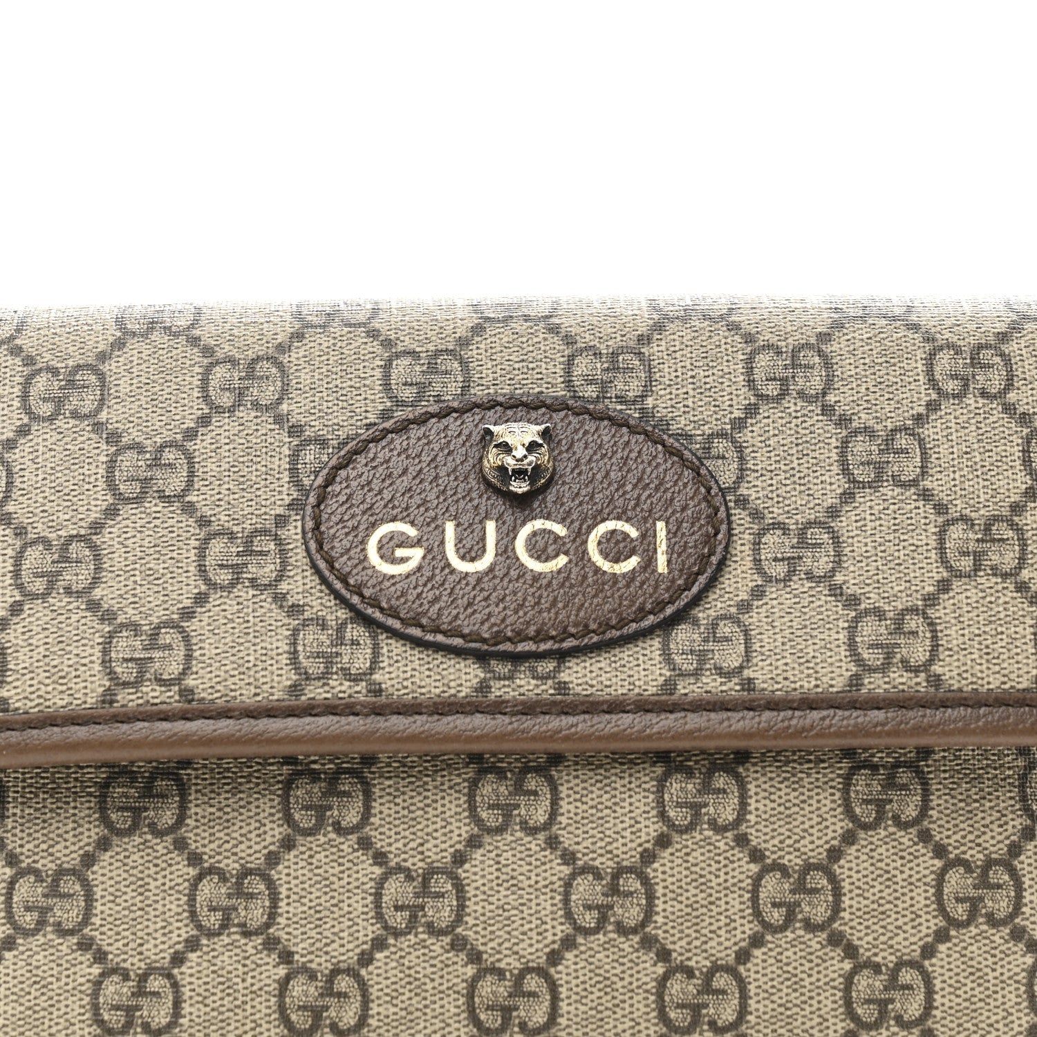 Gucci GG Supreme Monogram Neo Vintage Web Belt Bag Brown