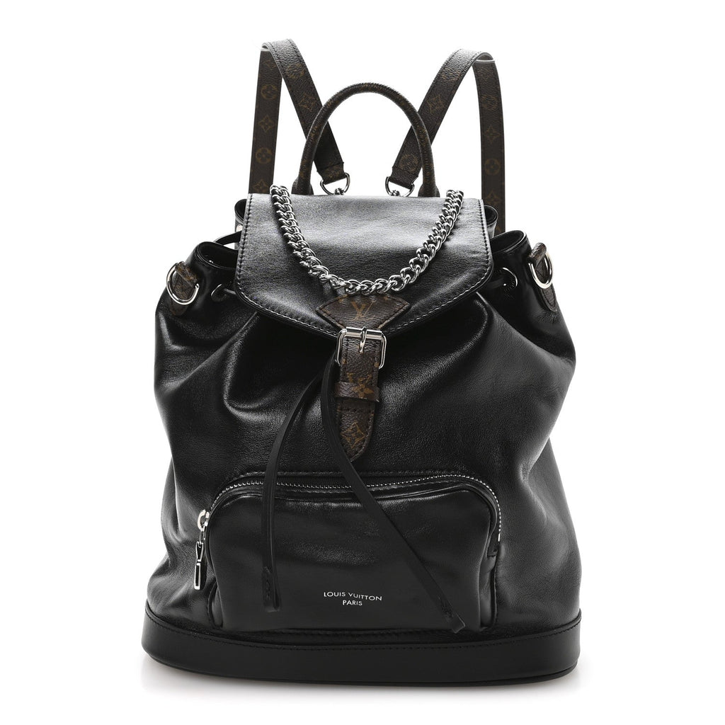 Louis Vuitton Lambskin Monogram Montsouris Vibe PM Black