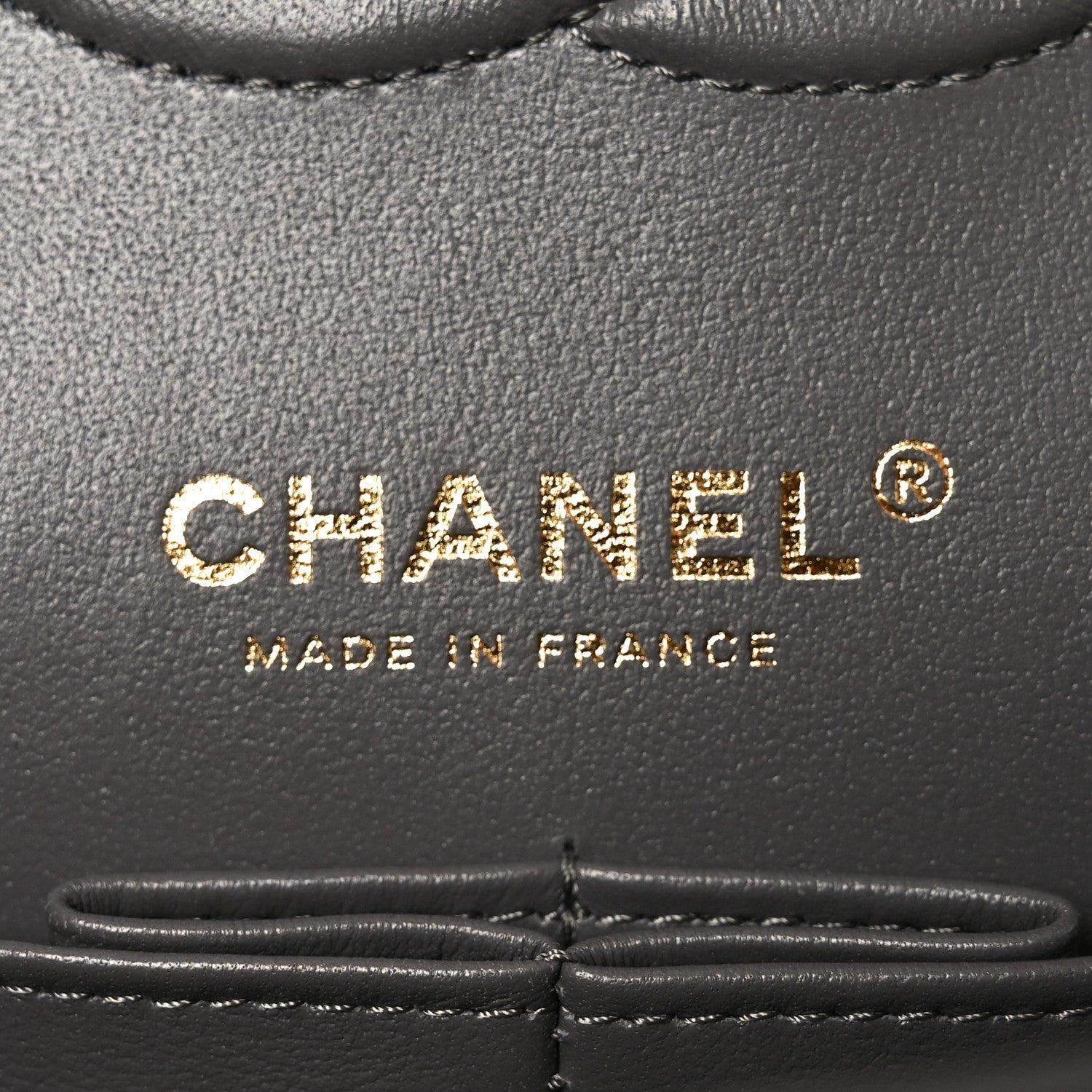 Chanel Lambskin Quilted Medium Double Flap Grey