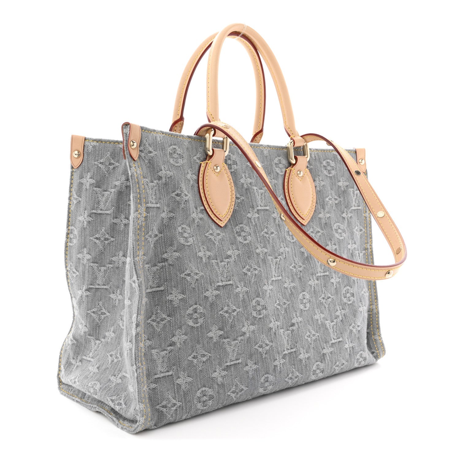 Louis Vuitton Monogram Denim Onthego MM Washed Grey