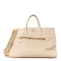 Prada Vitello Daino Top Handle Tote Talco