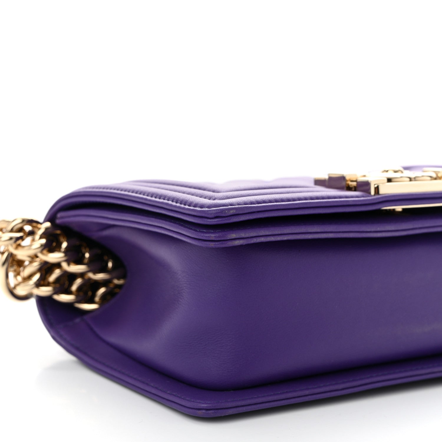 Chanel Calfskin Quilted Small Boy Flap Purple