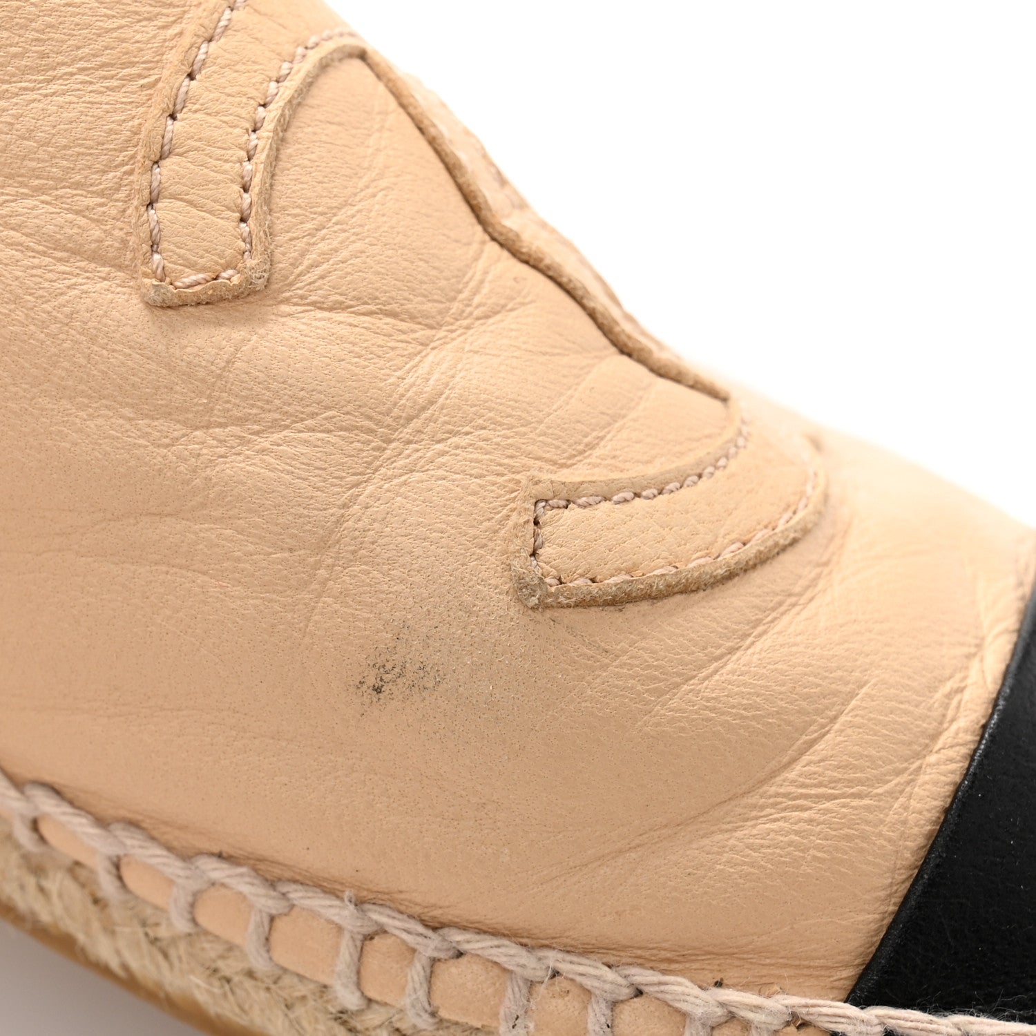 Lambskin CC Espadrilles 37 Beige Black