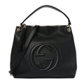 Gucci Pebbled Calfskin Large Soho Hobo Black