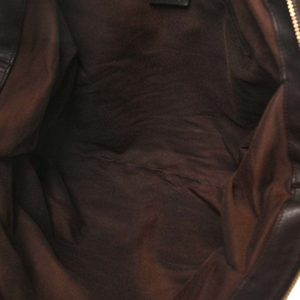 Gucci Monogram Medium Sukey Boston Bag Dark Brown