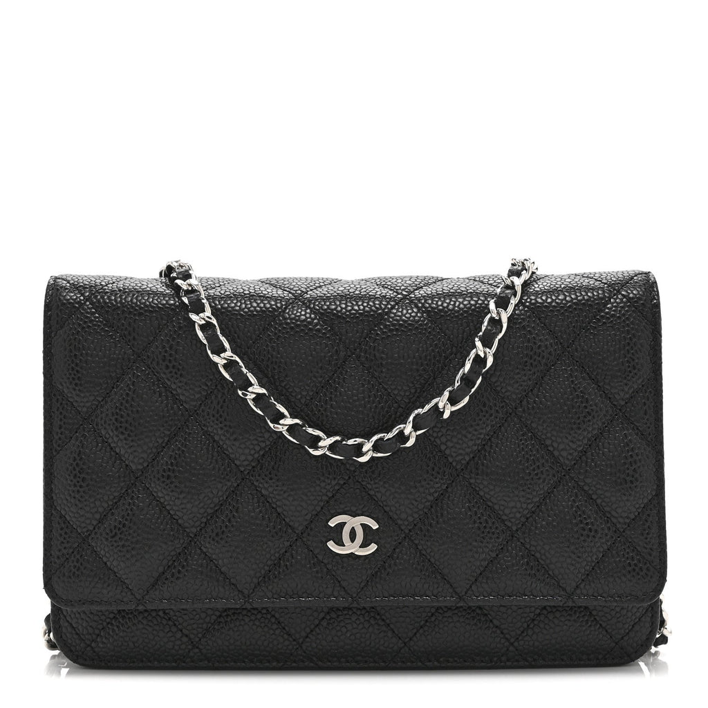 Chanel Caviar Quilted Wallet on Chain WOC Black