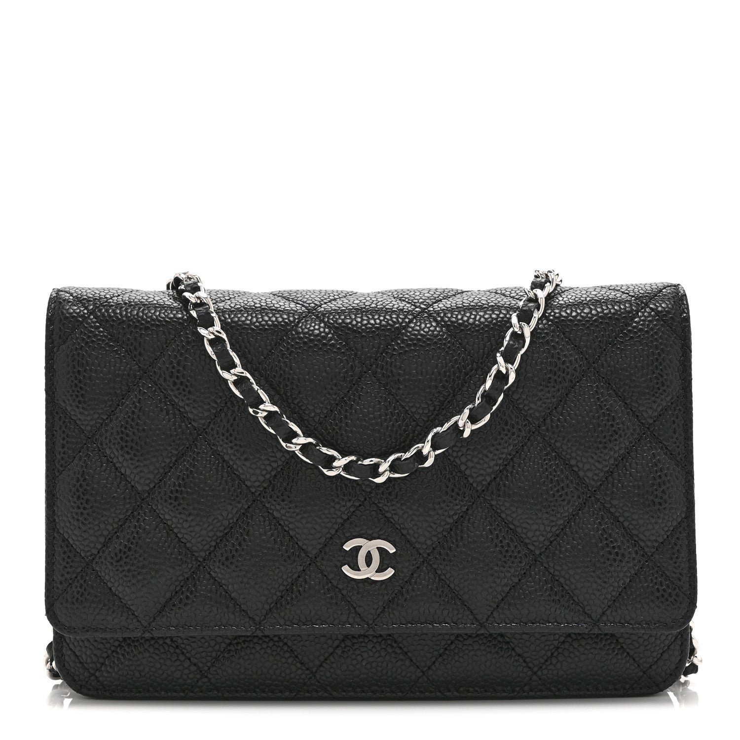 Chanel Caviar Quilted Wallet on Chain WOC Black