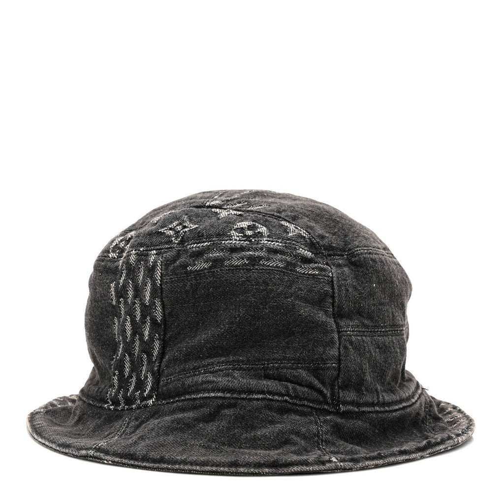Louis Vuitton x NIGO Monogram Giant Denim Giant Damier Wave Sun Hat 60 Gray