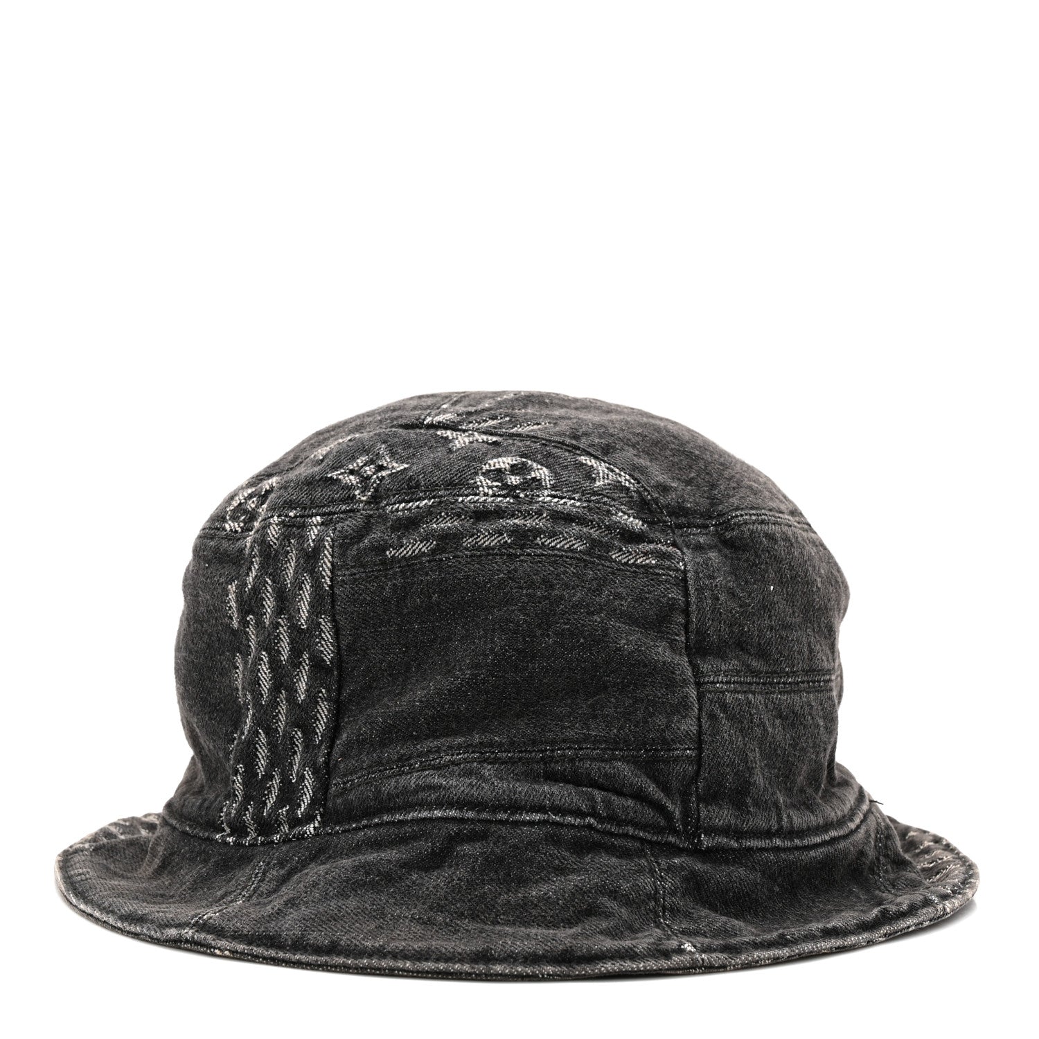 Louis Vuitton x NIGO Monogram Giant Denim Giant Damier Wave Sun Hat 60 Gray
