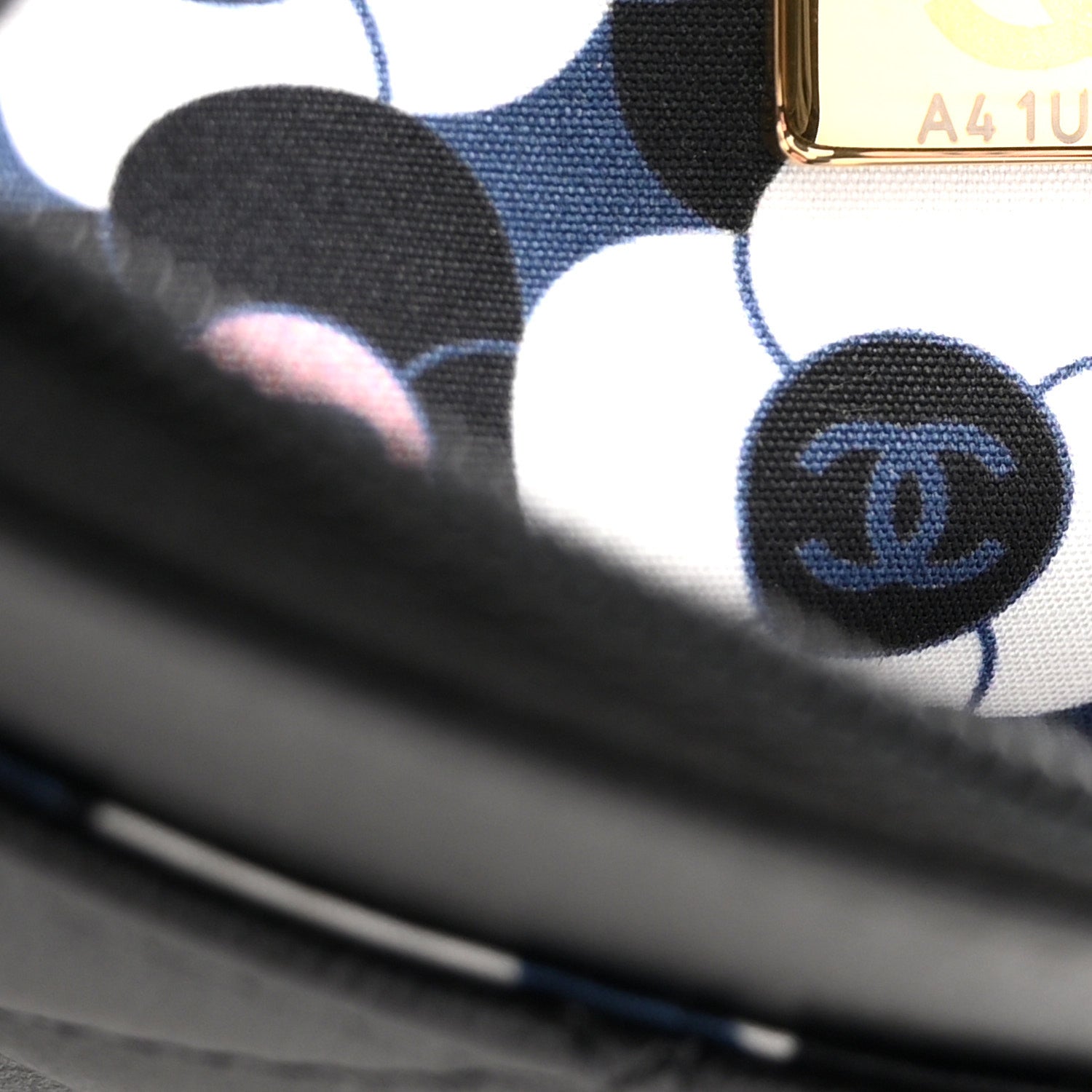 Chanel Lambskin Quilted Enamel CC Wallet On Chain WOC Black