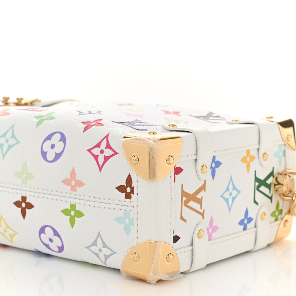 Louis Vuitton LV x TM Cowhide Monogram Multicolor Side Trunk MM White