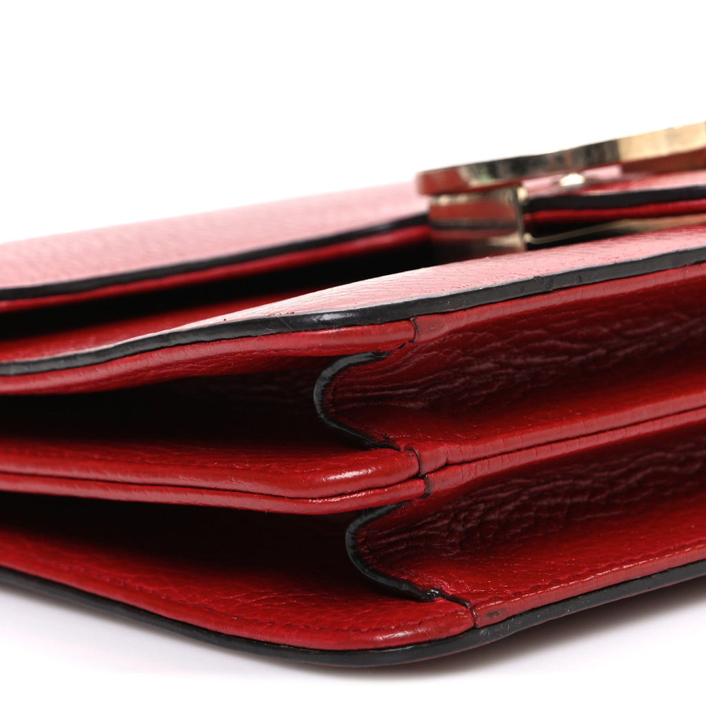 Gucci Dollar Calfskin Small Interlocking G Shoulder Bag Red