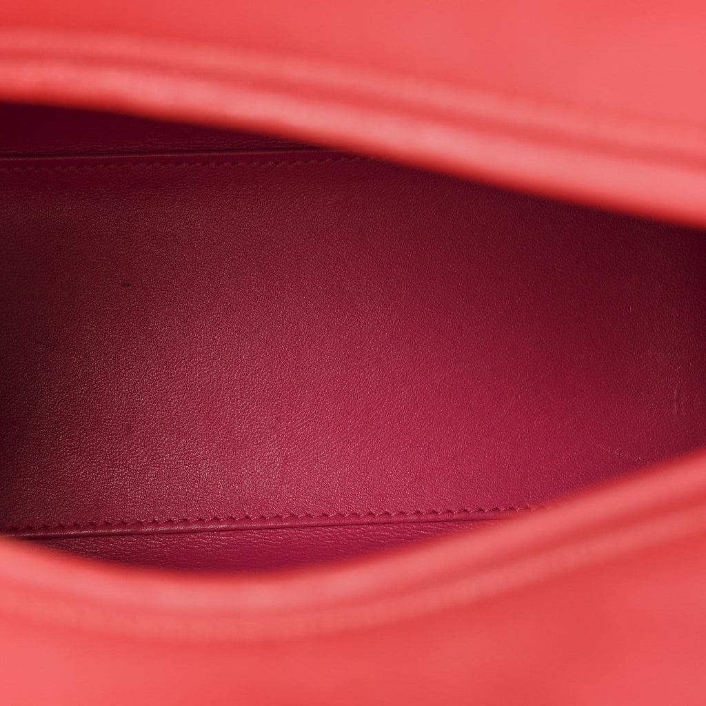 Christian Dior Lambskin Cannage Medium Bi-Color Lady Dior Orange Fuchsia