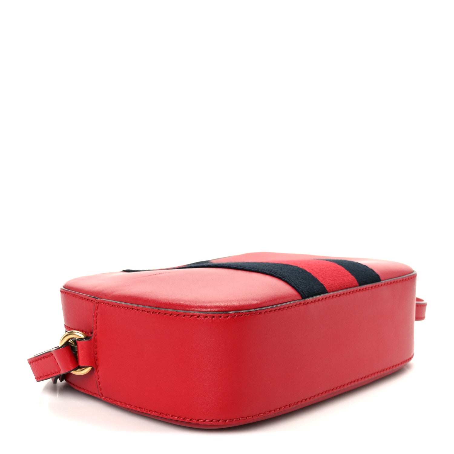 Gucci Calfskin Web Small Webby Bee Shoulder Bag Red