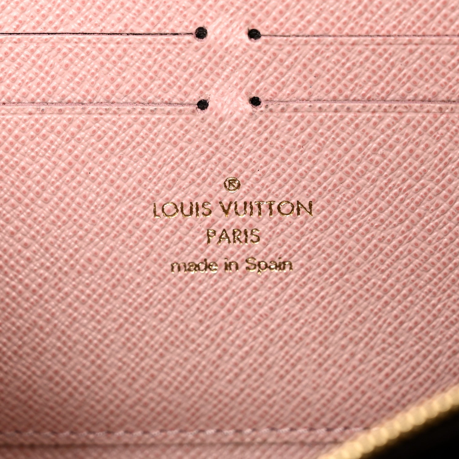 Louis Vuitton Damier Ebene Clemence Wallet Rose Ballerine
