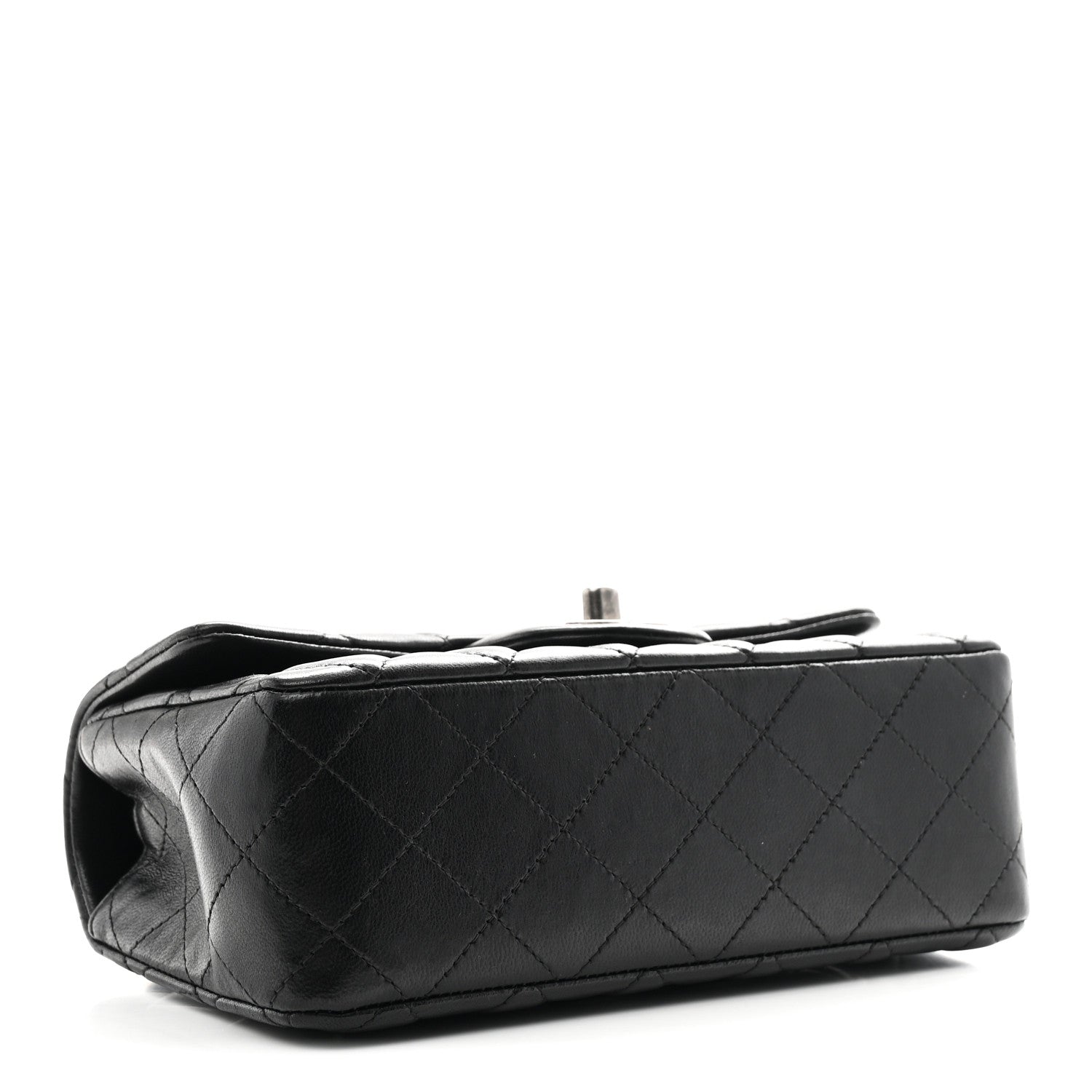 Chanel Lambskin Quilted Mini Rectangular Flap Black