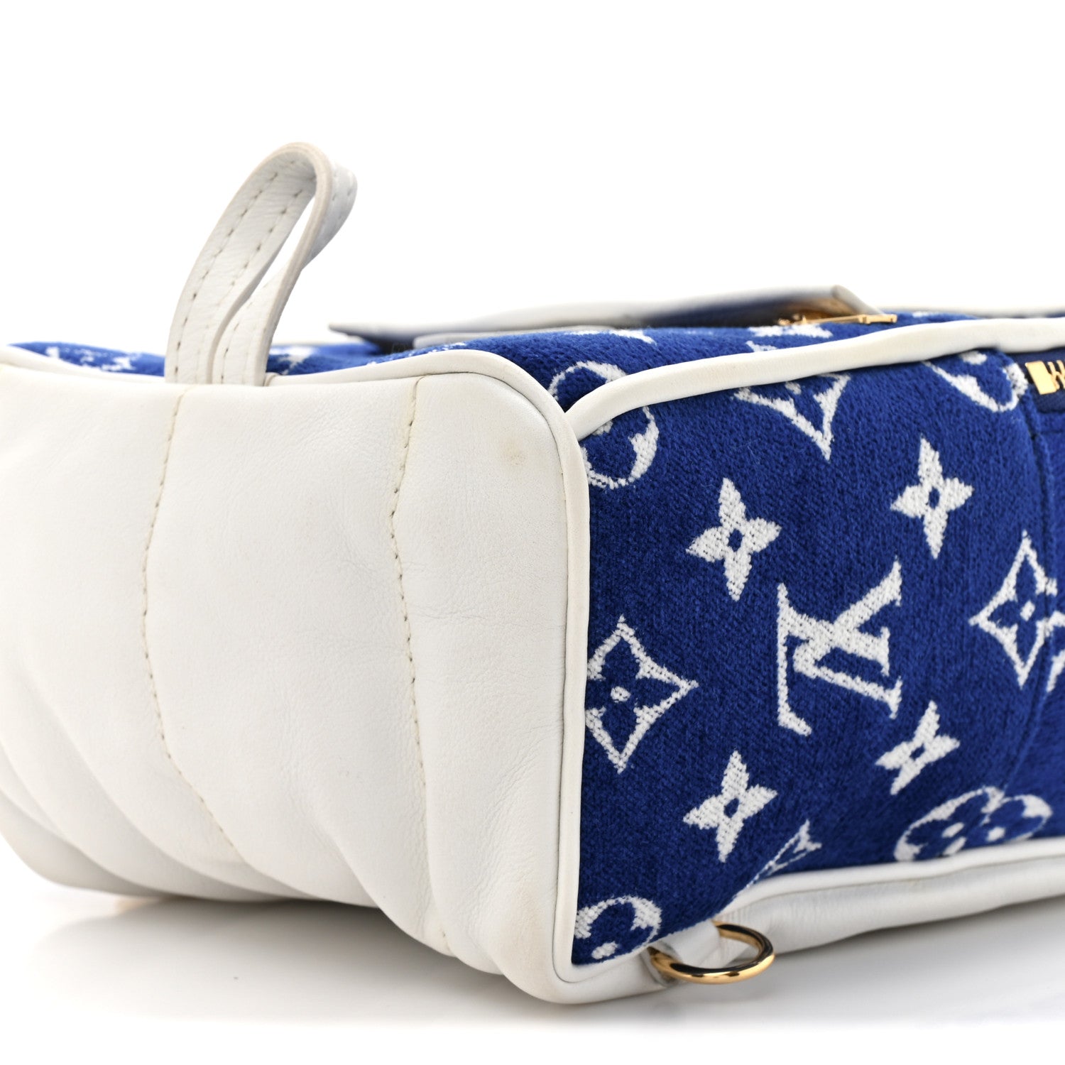 Louis Vuitton Jacquard Velvet Monogram Palm Springs Backpack Mini Blue