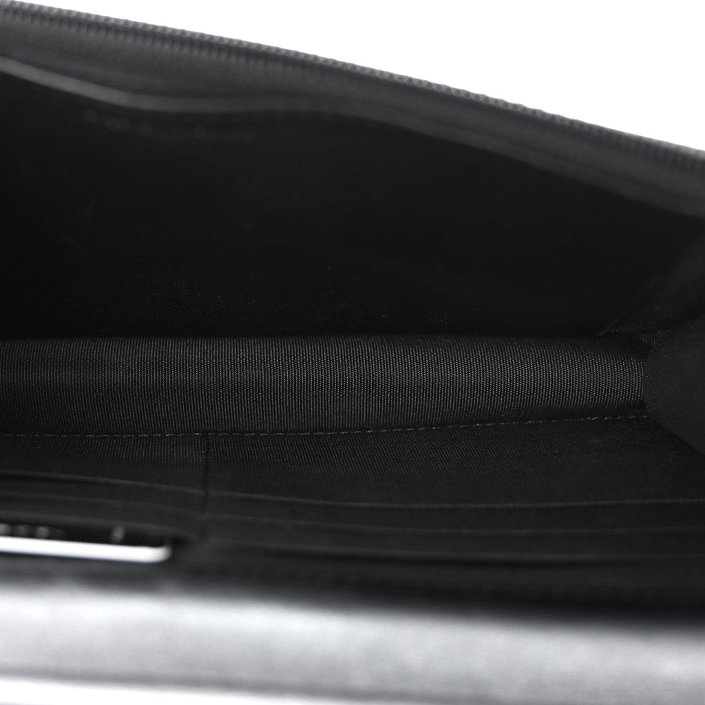 Chanel Lambskin Quilted Boy Wallet On Chain WOC Black